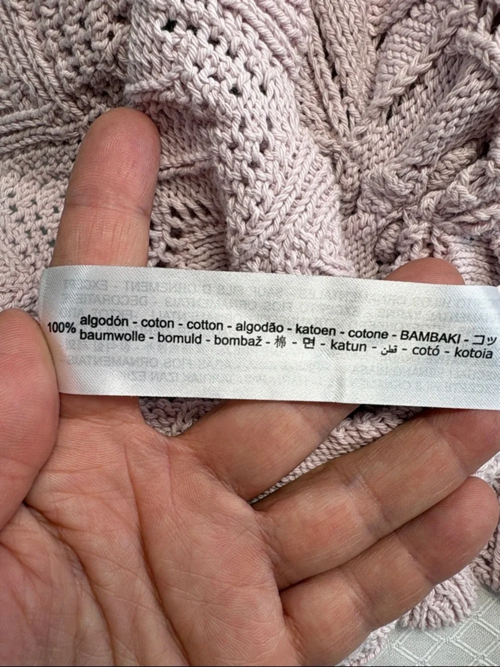Zara Knit Cropped Floral Embroidered Top in a Pastel Pink Size S - Picture 6 of 6
